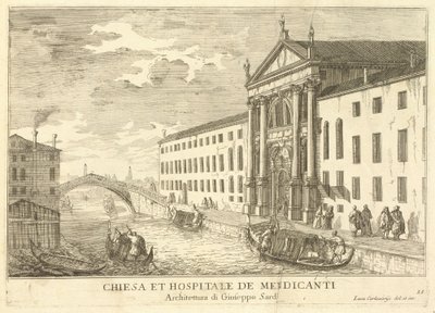 Chiesa et Hospitale de Mendicanti (placa 35) de Luca Carlevariis