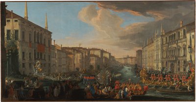 Regata en el Gran Canal en honor a Federico IV de Dinamarca de Luca Carlevarijs