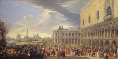 La llegada del Conde de Manchester a Venecia, 1707-1710 de Luca Carlevarijs