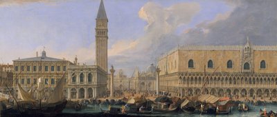 El Molo, Venecia, desde el Bacino di San Marco de Luca Carlevarijs