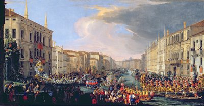 Regata en honor de Federico VI de Dinamarca (1671-1730) 1709 de Luca Carlevaris