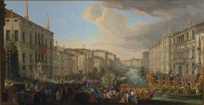 Regata en el Gran Canal en Honor a Federico IV, Rey de Dinamarca, 1711 de Luca Carlevaris