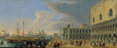 El Molo, Venecia, Mirando al Oeste, c.1709 de Luca Carlevaris