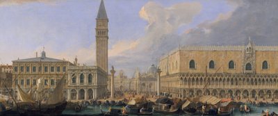El Molo, Venecia, desde el Bacino di San Marco, c.1709 de Luca Carlevaris