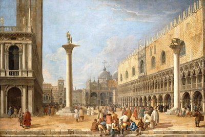 La Piazzetta, Venecia, mirando hacia la Piazza San Marco de Luca Carlevaris