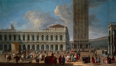 La Piazzetta y la Piazza San Marco, Venecia de Luca Carlevaris