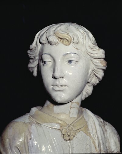 Ángel Sosteniendo una Vela (detalle) de Luca Della Robbia