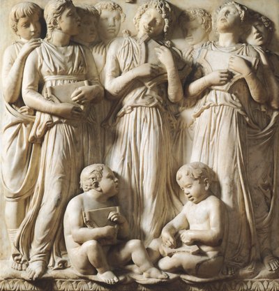 Detalle de la Cantoria en la Catedral de Santa María del Fiore, Florencia de Luca Della Robbia