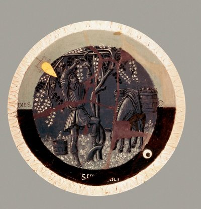 Septiembre: la cosecha, terracota de Luca della Robbia de Luca Della Robbia
