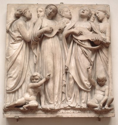 Ángeles cantores, relieve de la Cantoria, c.1432-38 de Luca Della Robbia