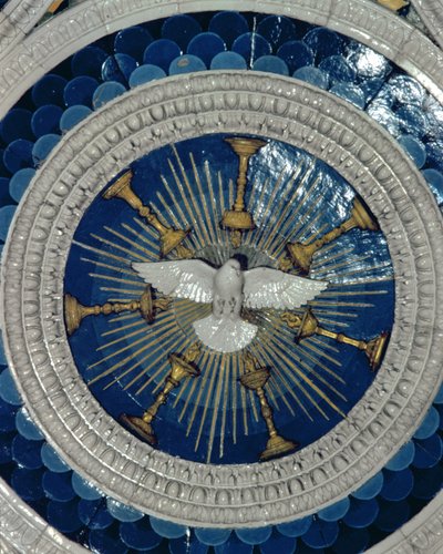 El Espíritu Santo, medallón de la Tumba del Cardenal de Portugal, 1460
