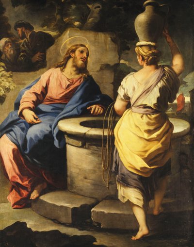 Cristo y la mujer de Samaria en el pozo, c.1697 de Luca Giordano