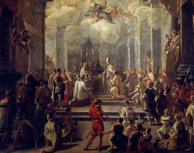 Dedicación del sacerdote de Luca Giordano