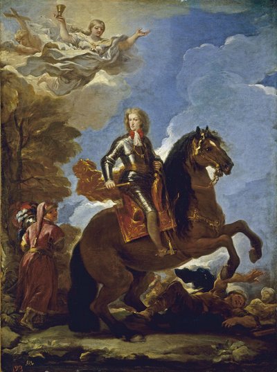 Retrato ecuestre de Carlos II de España, antes de 1694 de Luca Giordano