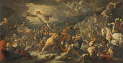 Elevación de la cruz de Luca Giordano