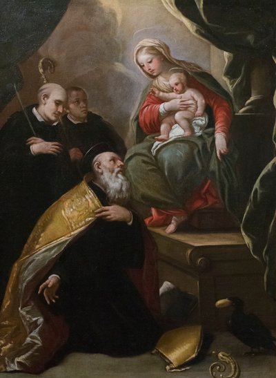 Virgen con el Niño y santos de Luca Giordano