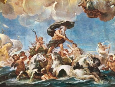 Neptuno (detalle) de Luca Giordano