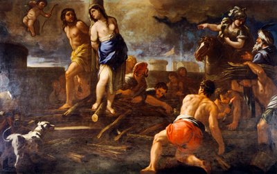 Olindo y Sophronia por Luca Giordano de Luca Giordano