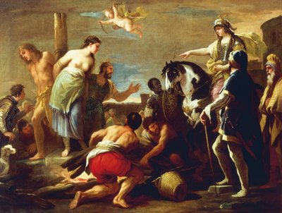 Olindo y Sophronia, de Luca Giordano, óleo sobre lienzo de Luca Giordano