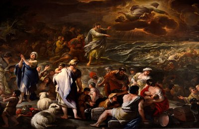 Partiendo el Mar Rojo de Luca Giordano