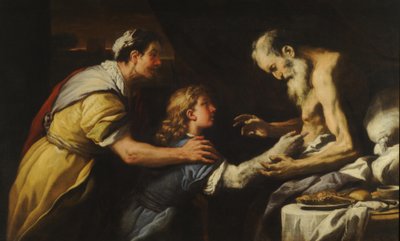 Presentación de Jacob a Isaac (óleo sobre lienzo) de Luca Giordano