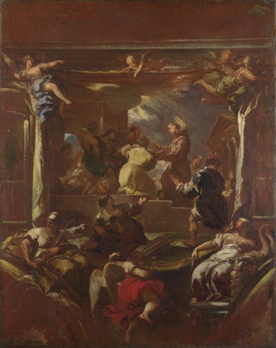 San Antonio de Padua restaura el pie de un hombre de Luca Giordano