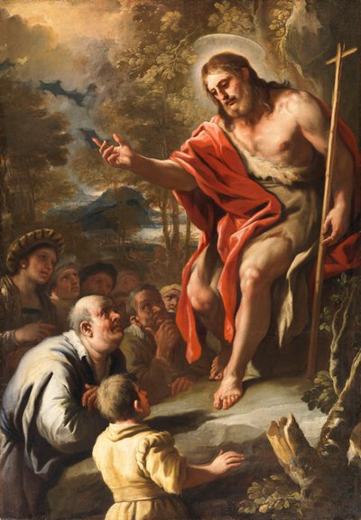 Der heilige Johannes predigt in der Wildnis de Luca Giordano