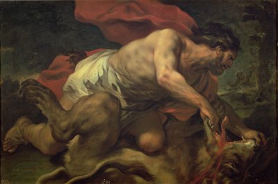 Sansón y el León de Luca Giordano