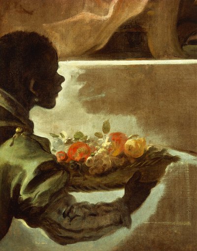 Sirviente presentando una cesta de frutas (detalle) de Luca Giordano