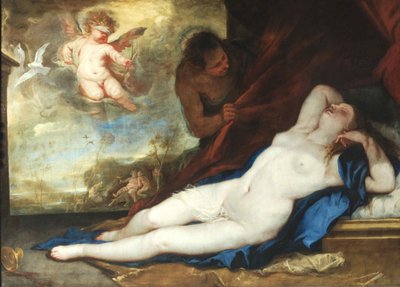 Venus durmiente, Amor y Sátiro de Luca Giordano