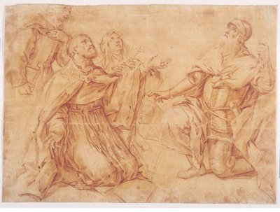 San Agustín, Nicolás de Tolentino, Teresa y Guillermo de Luca Giordano