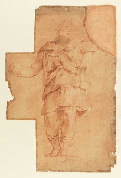 Estudio de la figura de pie de Luca Giordano