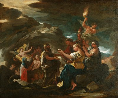 La cueva de la eternidad, c.1685 (óleo sobre lienzo) de Luca Giordano