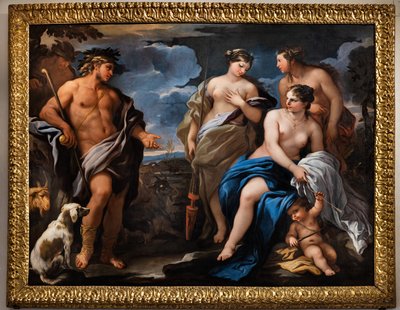 El Juicio de París, segunda mitad del siglo XVII (óleo sobre lienzo) de Luca Giordano