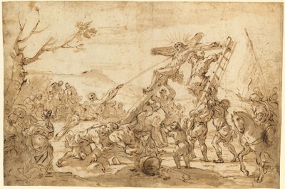 La elevación de la cruz de Luca Giordano