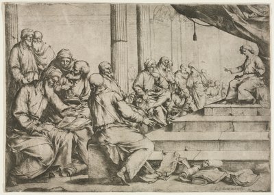 El Joven Cristo Enseñando en el Templo, c. 1653 de Luca Giordano