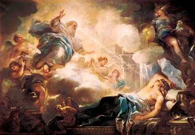 El sueño del rey Salomón, c. 1693 de Luca Giordano