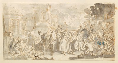 Tentación de Mordejai () de Luca Giordano
