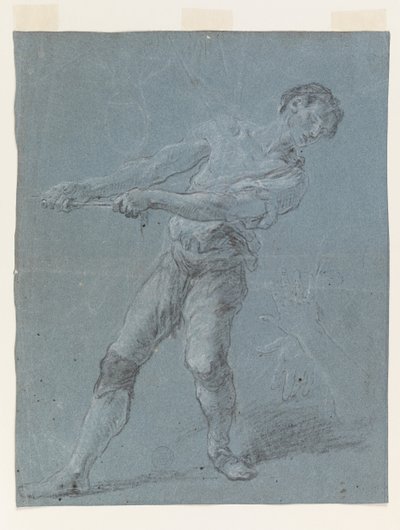 Joven tirando de una cuerda de Luca Giordano