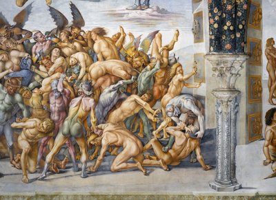 Condenados en el infierno, del ciclo de frescos del Juicio Final de Luca Signorelli