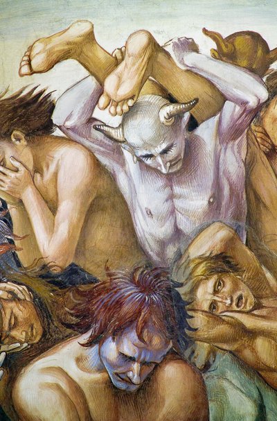 Condenados en el infierno, del ciclo de frescos del Juicio Final de Luca Signorelli