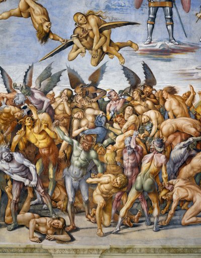 Condenados en el infierno, del ciclo de frescos del Juicio Final de Luca Signorelli