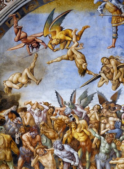 Condenados en el infierno, del ciclo de frescos del Juicio Final de Luca Signorelli