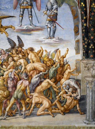 Condenados en el infierno, del ciclo de frescos del Juicio Final de Luca Signorelli