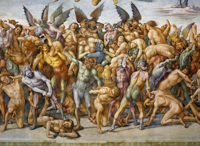 Condenados en el infierno, del ciclo de frescos del Juicio Final de Luca Signorelli