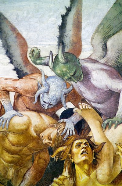 Condenados en el infierno, del ciclo de frescos del Juicio Final de Luca Signorelli
