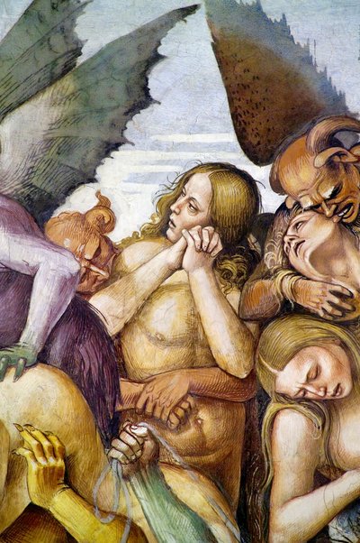 Condenados en el infierno, del ciclo de frescos del Juicio Final de Luca Signorelli