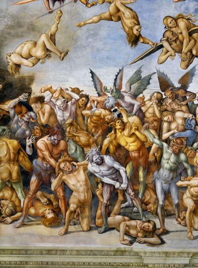 Condenados en el infierno, del ciclo de frescos del Juicio Final de Luca Signorelli