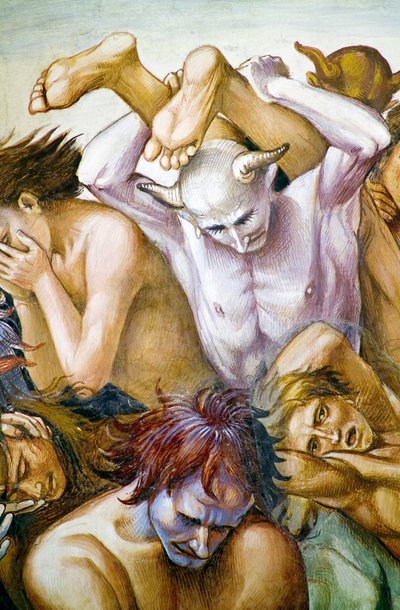 Condenados en el infierno, del ciclo de frescos del Juicio Final de Luca Signorelli
