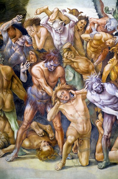 Condenados en el infierno, del ciclo de frescos del Juicio Final de Luca Signorelli